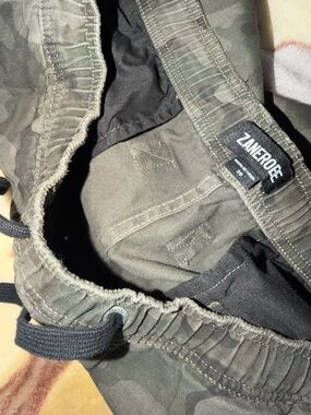 Zanerobe Olive Green Camo Joggers with Black Drawstring